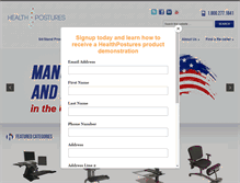 Tablet Screenshot of healthpostures.com